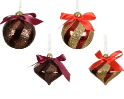 Thema Classic|Kerstballen|ohgreen Kerstbal glas strik en glitters