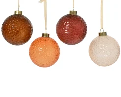 Kerstballen|Thema Luxury|ohgreen Kerstbal glas transparant met glitters