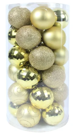 Kerstballen|ohgreen Kerstbal goud (30sts)