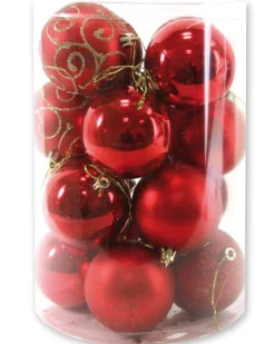 Kerstballen|ohgreen Kerstbal kerstrood (16sts)