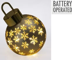 Deco Verlichting Binnen|ohgreen Kerstbal met led 20cm