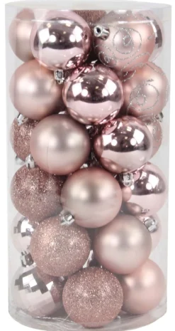 Kerstballen|ohgreen Kerstbal oudroze (30sts)