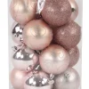Kerstballen|ohgreen Kerstbal oudroze (16sts)