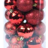 Kerstballen|ohgreen Kerstbal wijnrood (30sts)