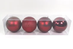 Kerstballen|ohgreen Kerstbal wijnrood (4sts)