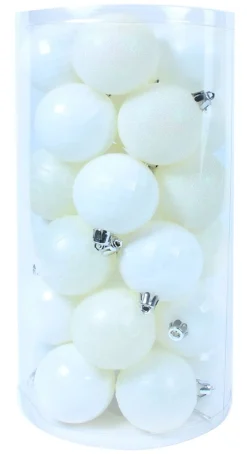 Kerstballen|ohgreen Kerstbal wit (30sts)