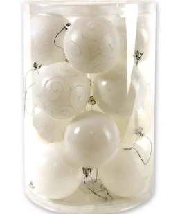 Kerstballen|ohgreen Kerstbal wit (16sts)