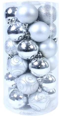 Kerstballen|ohgreen Kerstbal zilver (30sts)