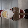 Beelden|ohgreen Kerstman Welcome bordje met lichtjes