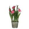 Sfeermakers|ohgreen Kievitsbloem in roze plastic pot - h23xd8,5cm