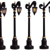 Lemax Kerstdorpen|ohgreen Koloniale straatlantaarn, set van 4, zonder (4,5v)