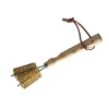 Accessoires En Onderhoud|Ecocheques|ohgreen 2-koppige roosterborstel uit koper en rubberhout 23cm FSC 100%
