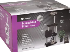 Kattenkrabpalen|ohgreen Krabpaal forza zwart 60x40x151,5cm