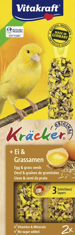 Vogels Voeding|ohgreen Kräcker® ei & graszaad| 2stuks| kanaries