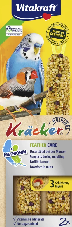 Vogels Voeding|ohgreen Kräcker® feather care| 2stuks| parkieten