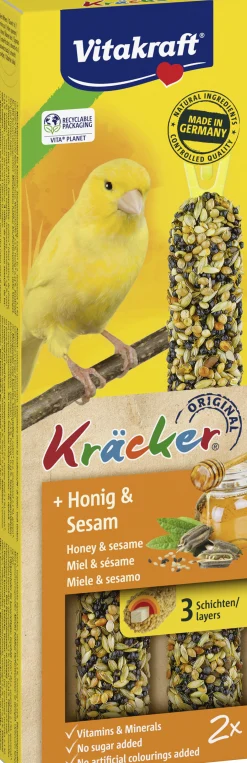 Vogels Voeding|ohgreen Kräcker® honing & sesam| 2stuks| kanaries