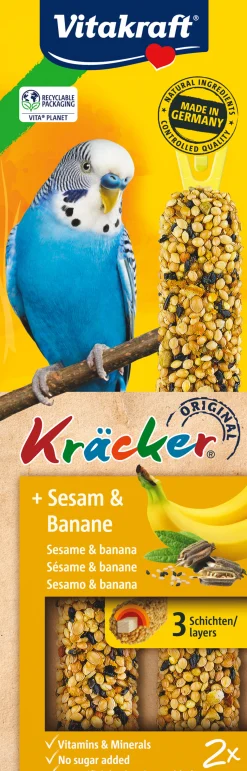 Vogels Voeding|ohgreen Kräcker® sesam & banaan| 2stuks| parkieten