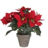 Kerstdecoratie|ohgreen Kunststof poinsettia in pot