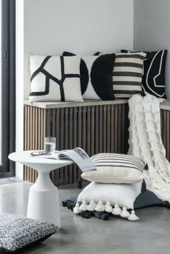 Cosy Corner|ohgreen Kussen miami outdoor polyester zwart/wit