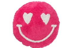 Sfeermakers|ohgreen Kussen smiley getuft katoen roze/wit