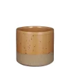 Potten En Vazen|ohgreen Lago pot rond bruin - h14,5xd16cm
