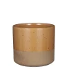 Potten En Vazen|ohgreen Lago pot rond bruin - h16,5xd18cm