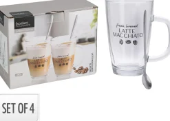 Servies|ohgreen Latte macchiato glas set van 4