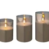 Deco Verlichting Binnen|ohgreen Led kaars glas steady batterij