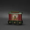 Deco Verlichting Binnen|ohgreen Led kerstlantaarn treinwagon met kinderen, kerstboom en kerstcadeaus