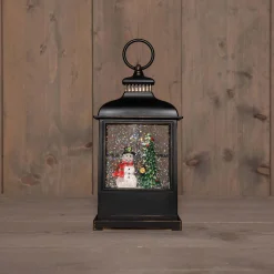 Deco Verlichting Binnen|ohgreen Led lantaarn sneeuwpop glitterwater