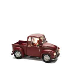 Deco Verlichting Binnen|ohgreen Led pick-up truck met kerstman als chauffeur