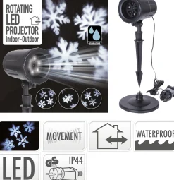 Deco Verlichting Buiten|ohgreen Led projector sneeuwvlok