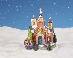 Lemax Kerstdorpen|ohgreen Led scenery kerk