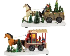 Lemax Kerstdorpen|ohgreen Led scenery paard en kar