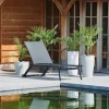 Tuinmeubelen|ohgreen Ligbed Hydra zwart/zwart