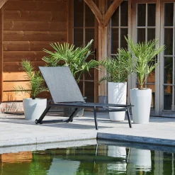 Tuinmeubelen|ohgreen Ligbed Hydra zwart/zwart
