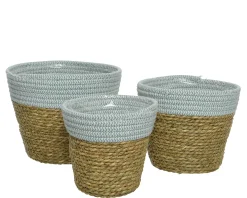 Potten En Vazen|ohgreen Mand zeegras groen 14cm