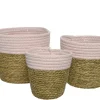 Potten En Vazen|ohgreen Mand zeegras roze 17cm