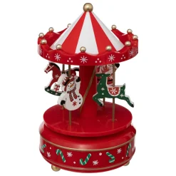 Thema Classic|Kerstdecoratie|ohgreen Muzikale carrousel met kerstman en sneeuwpop