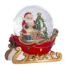 Kerstdecoratie|ohgreen Muzikale sneeuwbol kerstman op slee