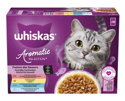 Kat Voeding|ohgreen Natvoer voor katten |whiskas aromatic fusion selection 12x85g