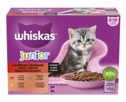 Kat Voeding|ohgreen Natvoer voor katten |whiskas pouch classic in saus junior.85g 12p
