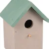 Nestkasten|ohgreen Nestkastje guo hout grijs+groen dak14x14x20cm