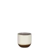 Potten En Vazen|ohgreen Nora pot rond off white glaze - h13xd14cm