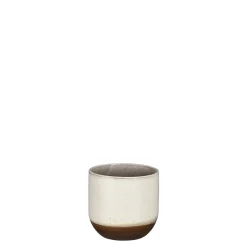 Potten En Vazen|ohgreen Nora pot rond off white glaze - h13xd14cm