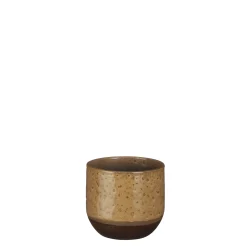 Potten En Vazen|ohgreen Nora pot rond oker glaze - h15xd16cm