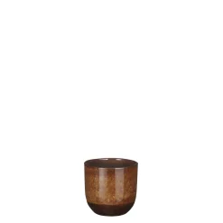 Potten En Vazen|ohgreen Nora pot rond oker glaze - h11xd12cm