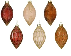 Thema Luxury|Kerstornamenten|ohgreen Olijf glas transparant met strepen goud
