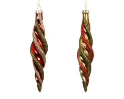 Thema Classic|Kerstornamenten|ohgreen Ornament glas glanzend spiraalvormig