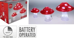 Deco Verlichting Buiten|ohgreen Paddenstoel led set van 3stuks